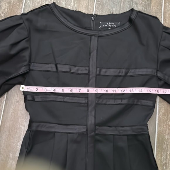 Robert Rodriguez Black Short Dress Puff Sleeve, Poof Sleeve, Mini Dress - Picture 9 of 10